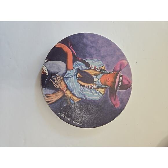 Doreman Burns Table Coasters Cowgirl Print, Signed, Western Decor "Painted Set 4 - Picture 7 of 16